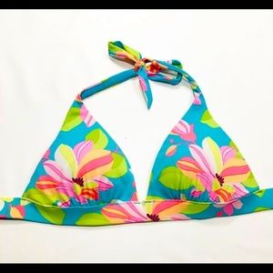 VS Victoria’s Secret halter floral swim bikini L